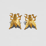 Katerina Psoma Gold insect-shaped earrings