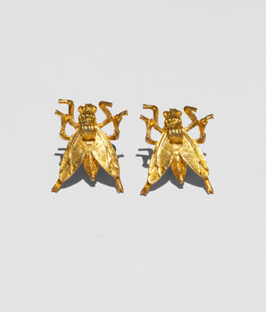 Katerina Psoma Gold insect-shaped earrings
