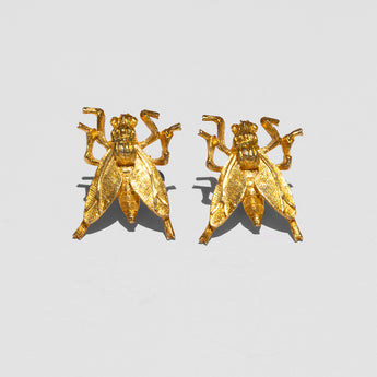 Katerina Psoma Gold insect-shaped earrings