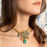 Katerina Psoma Domna Vintage Chain With Flower in Light Blue