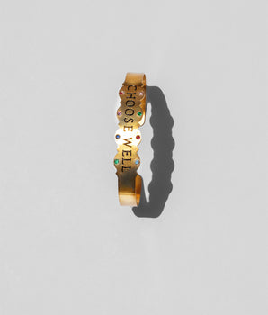 Katerina Psoma All fine affirmation bracelet gold plated metal