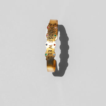 Katerina Psoma All fine affirmation bracelet gold plated metal