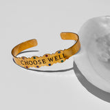 Katerina Psoma  affirmation bracelet gold plated metal