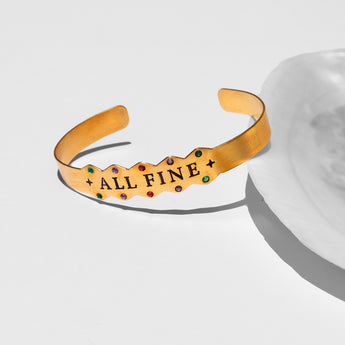 Katerina Psoma All fine affirmation bracelet gold plated metal