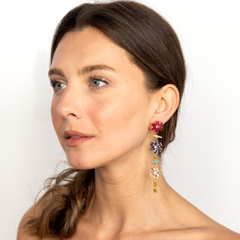 Katerina Psoma Margherite Earrings in Pink