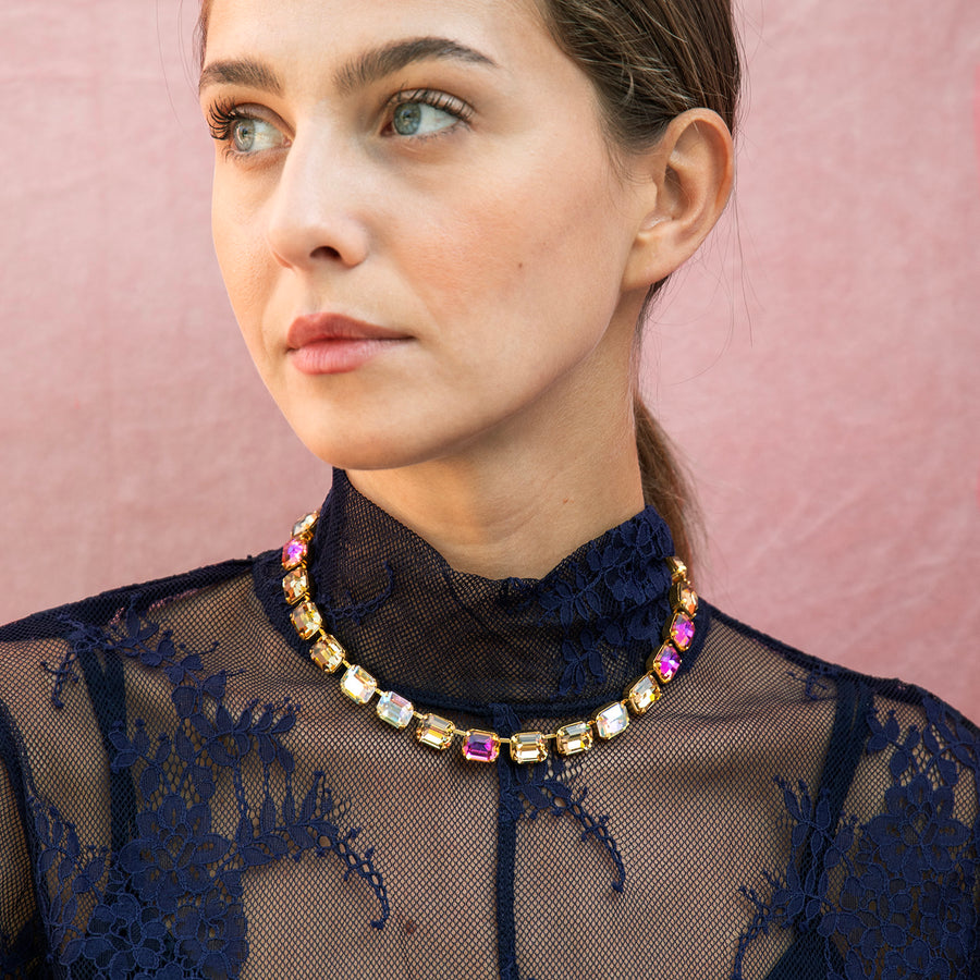 Katerina Psoma Luciana Necklace with Crystals gold plated