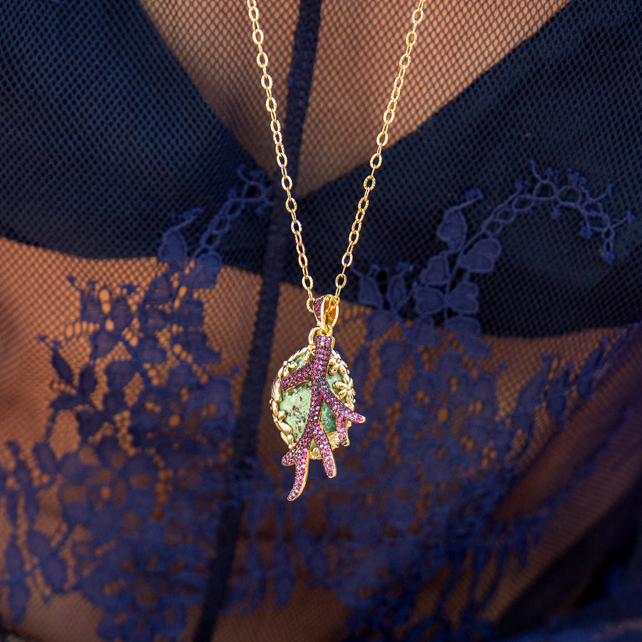 Aylin Long Necklace with Chrysocola