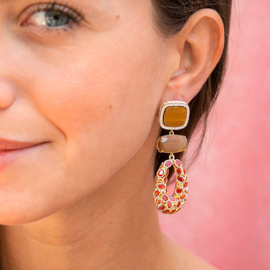 Katerina Psoma Lilly Brown Dangles