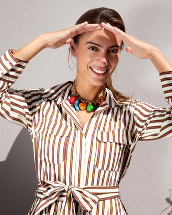 Katerina Psoma short chain necklace with exotic charms and crystals