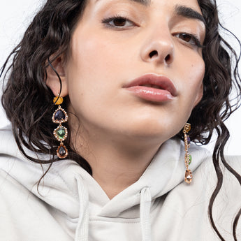 Katerina Psoma Albia Earrings with Crystals