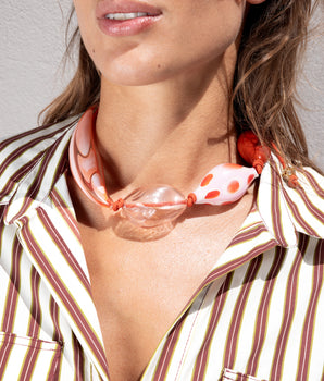 Katerina Psoma Pink Murano short necklace