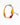 Katerina Psdoma short Necklace with amber, gold, and red Murano beads 