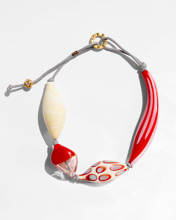 Katerina Psoma red Ivory Murano short necklace