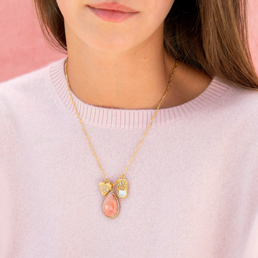 Katerina Psoma Aylin Short Chain Necklace with Rhodochrosite
