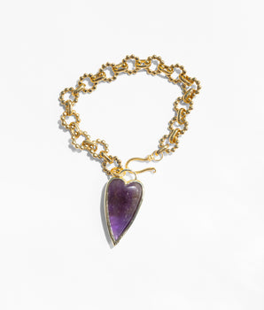 Amore Bracelet with Amethyst Heart