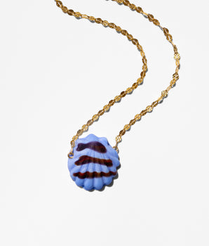 Katerina Psoma Venus Light Blue Murano Shell Short Necklace