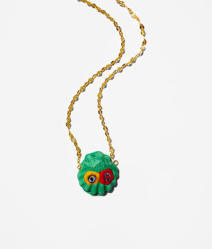 Katerina Psoma Venus Green Murano Shell Short Necklace