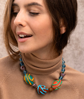 Katerina Psoma Blue Murano Necklace