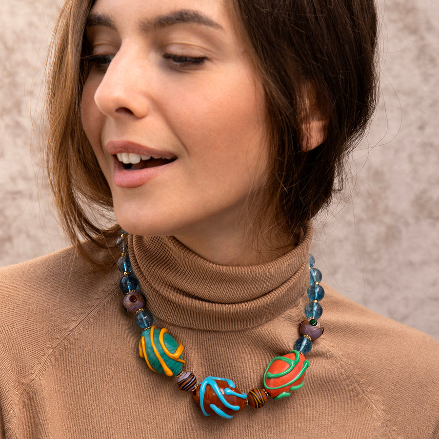 Katerina Psoma Blue Murano Necklace