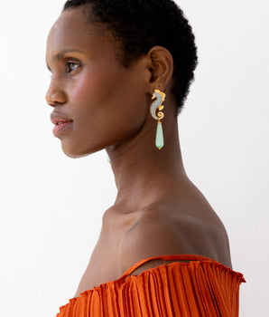 Katerina Psoma Calypso Sea Horse Earrings