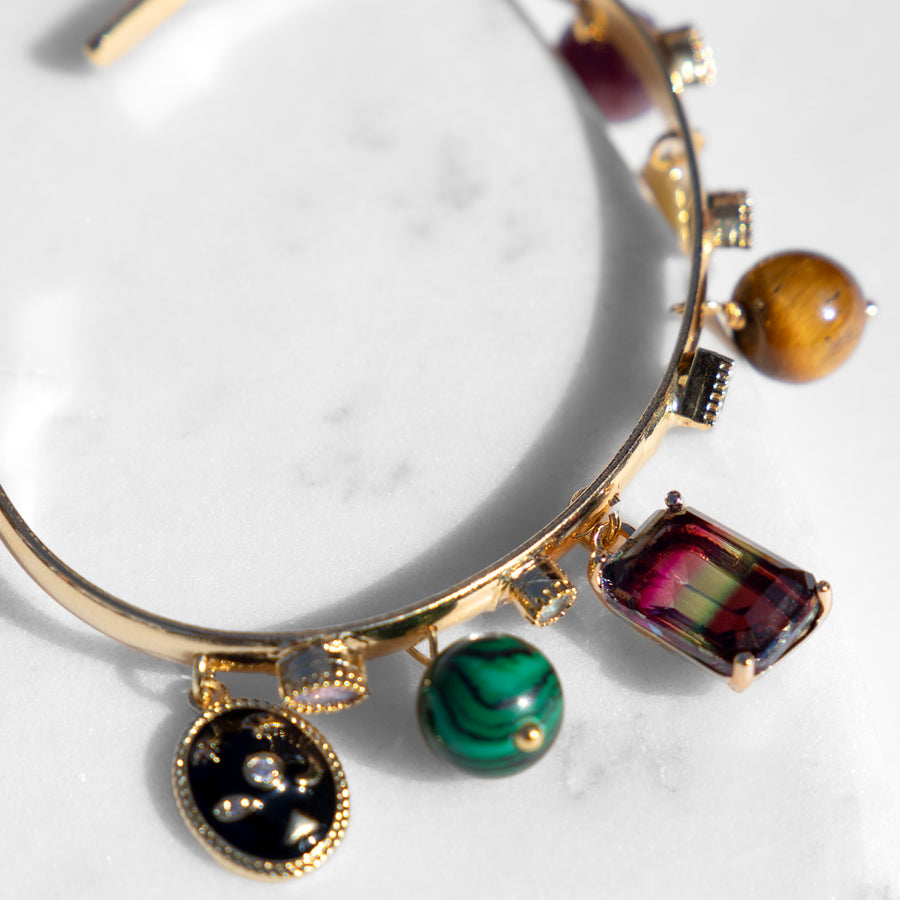 Katerina Psoma Charm Bracelet with stones, crystals and charms