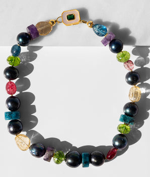 Katerina Psoma Greta Necklace with Black Pearls