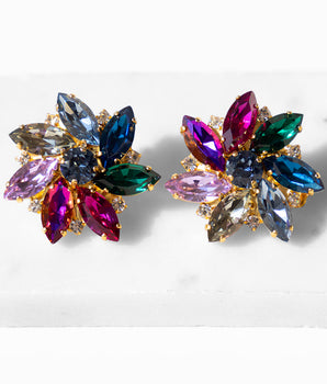 Katerina Psoma Alice Crystal Clip Earrings