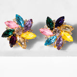 Katerina Psoma Alice Multicolour Crystal Clip Earrings