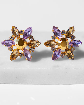 Katerina Psoma Alice Mini Crystal Clip Earrings