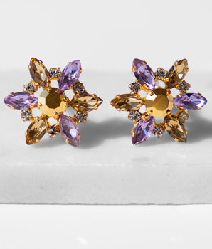 Katerina Psoma Alice Mini Crystal Clip Earrings