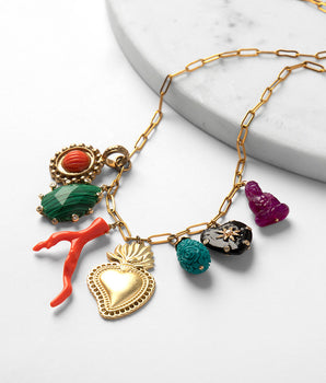 Katerina Psoma Long Necklace with Charms