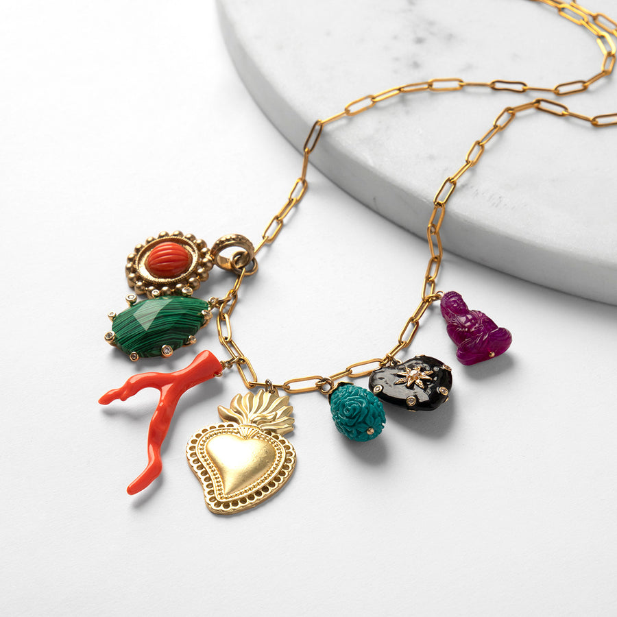 Katerina Psoma Long Necklace with Charms