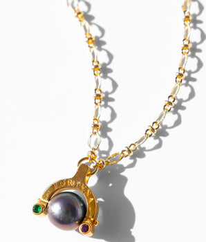 Fortuna 2025 Good Luck Charm with Grey Pearl