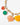 Katerina Psoma Short Chain necklace wit colorful big hearts