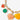 Katerina Psoma Short Chain necklace wit colorful big hearts