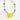 Katerina Psoma Yellow heart necklace with colored agate stones