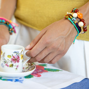 Katerina Psoma stack of bracelets