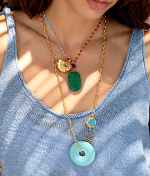 Katerina Psoma Necklace with Carved Jade