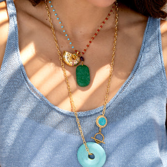 Katerina Psoma Necklace with Carved Jade