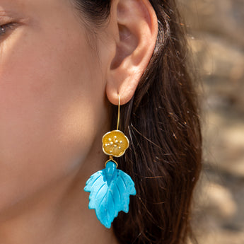 Katerina Psoma Turquoise Howlite Dangle Earrings