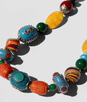 Katerina Psoma Multicolour mid height necklace semiprecious stones