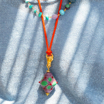 Katerina Psoma Violet Murano Cord Necklace