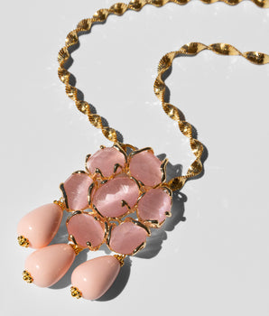 Domna Chain with Pink Flower