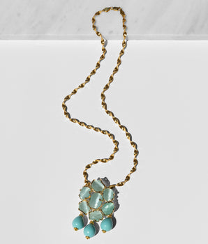 Domna Chain with Light Blue Flower