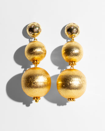 Katerina Psoma gold plated bead earrings