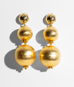 Katerina Psoma gold plated bead earrings