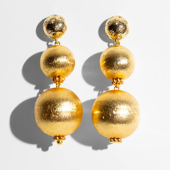 Katerina Psoma gold plated bead earrings