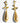 Katerina Psoma Pair of gold earrings with teardrops