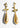 Katerina Psoma Pair of gold earrings with teardrops