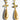 Katerina Psoma Pair of gold earrings with teardrops